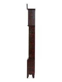 A Federal Red Grain-Painted Case Clock