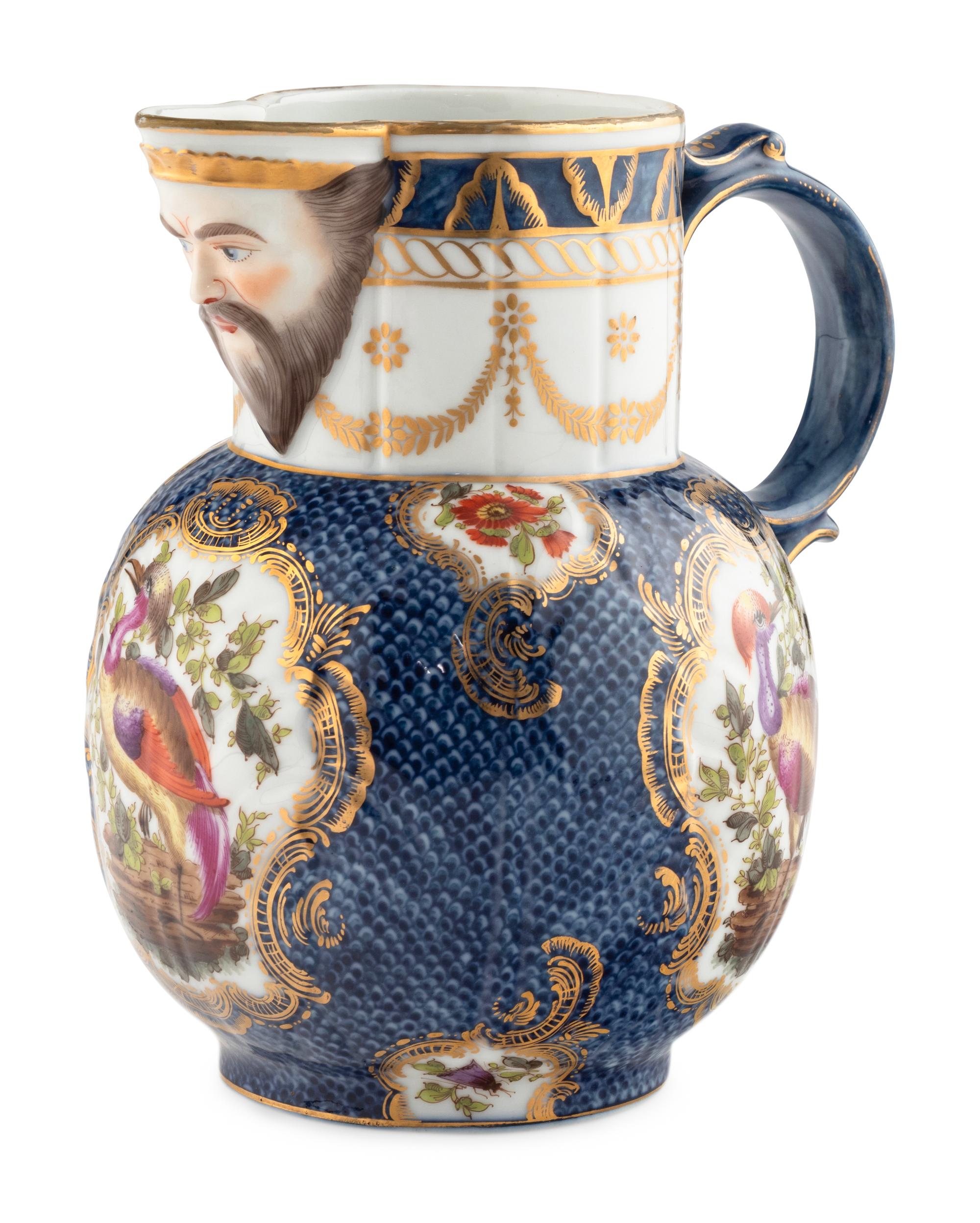 A Samson Porcelain Worcester-Style Pitcher