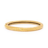 Yellow Gold Twisted Bangle Bracelet