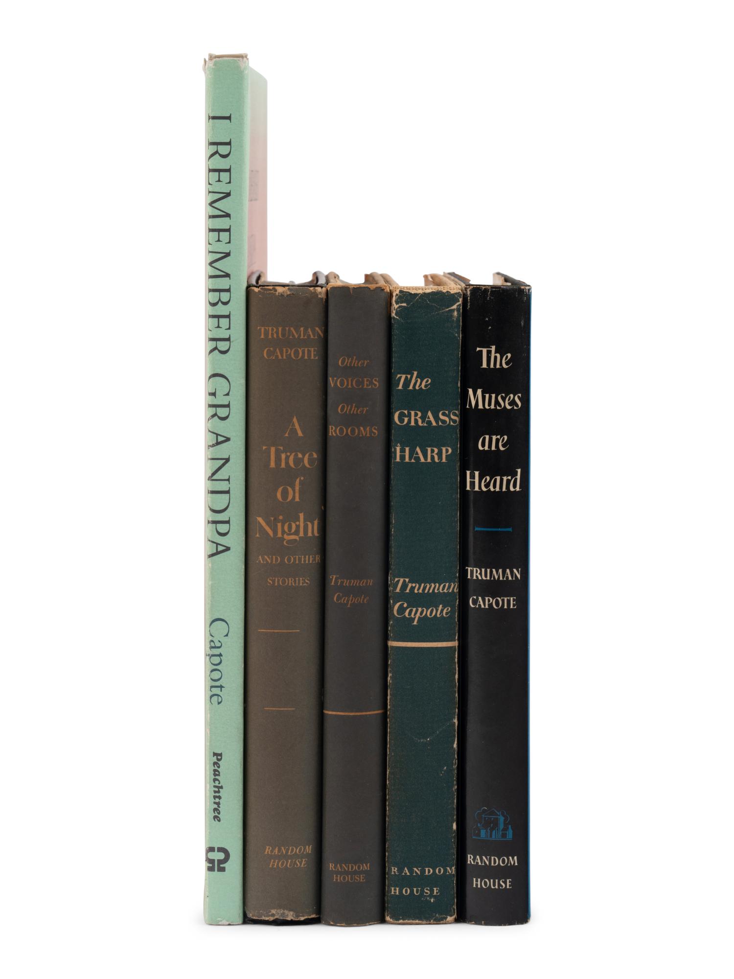 CAPOTE, Truman (1924-1984). A group of 5 FIRST EDITIONS, comprising: