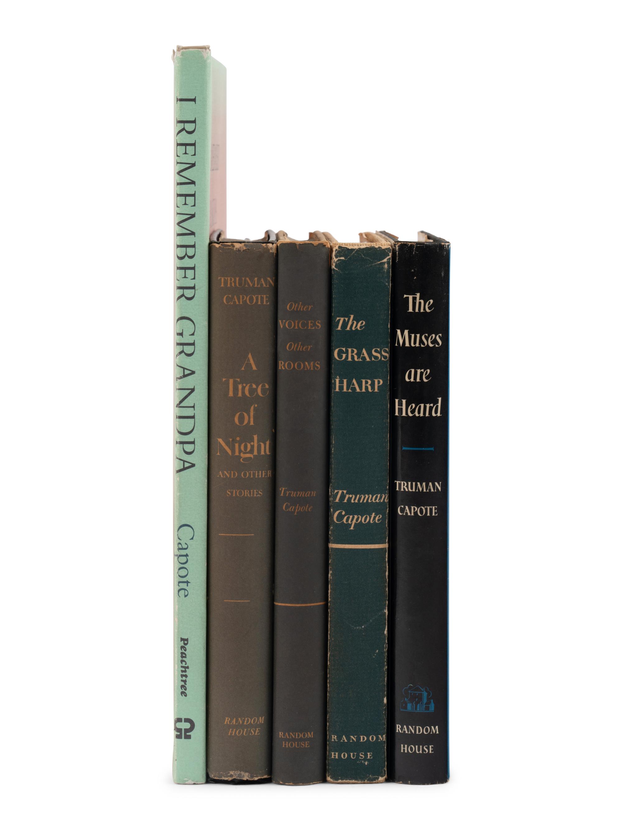 CAPOTE, Truman (1924-1984). A group of 5 FIRST EDITIONS, comprising: