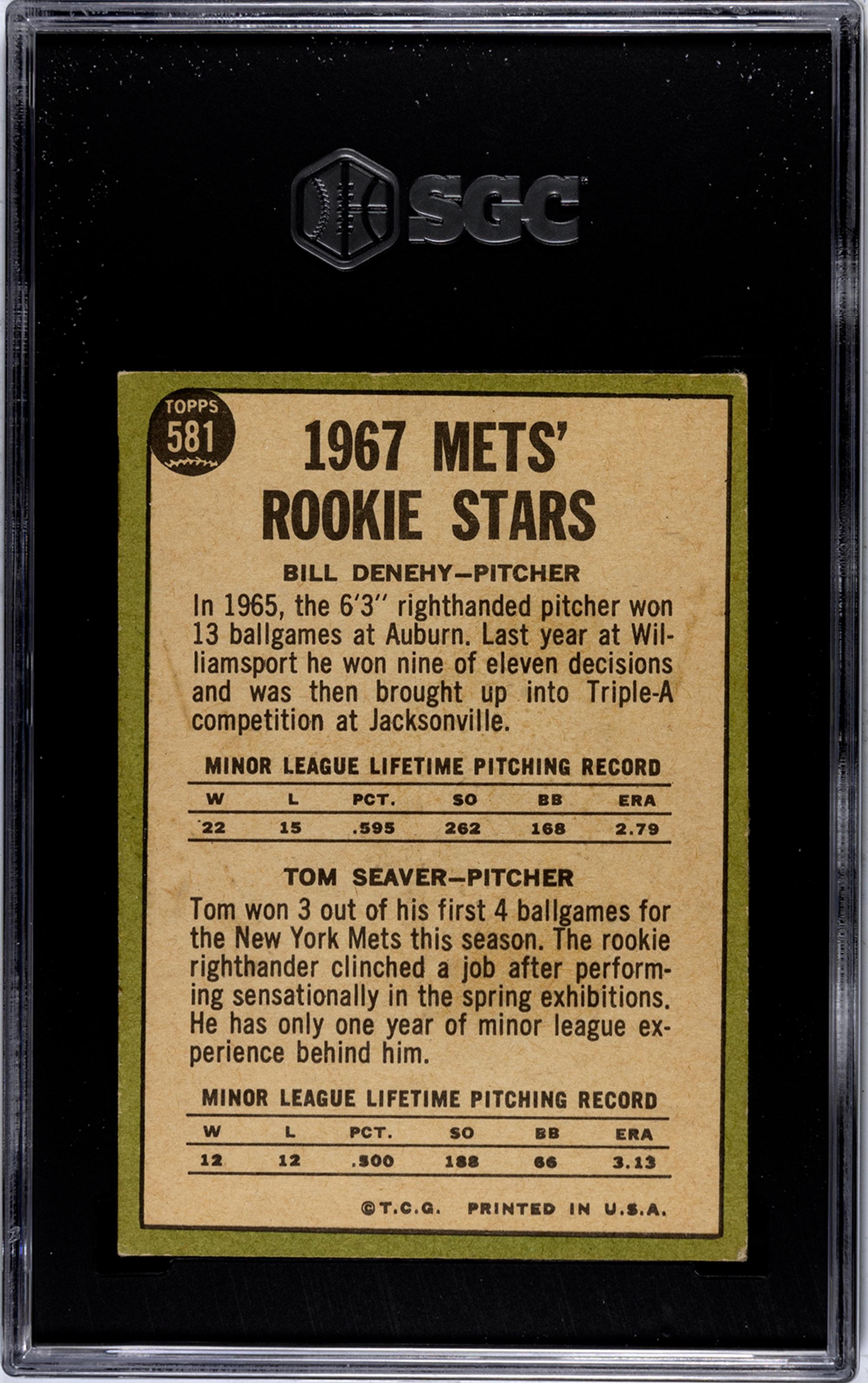 A Complete Set of 1967 Topps Baseball Cards Including SGC Graded Key Cards (609/609),