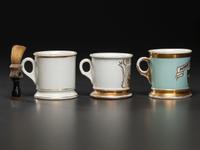 Three Porcelain Occupational Shaving Mugs