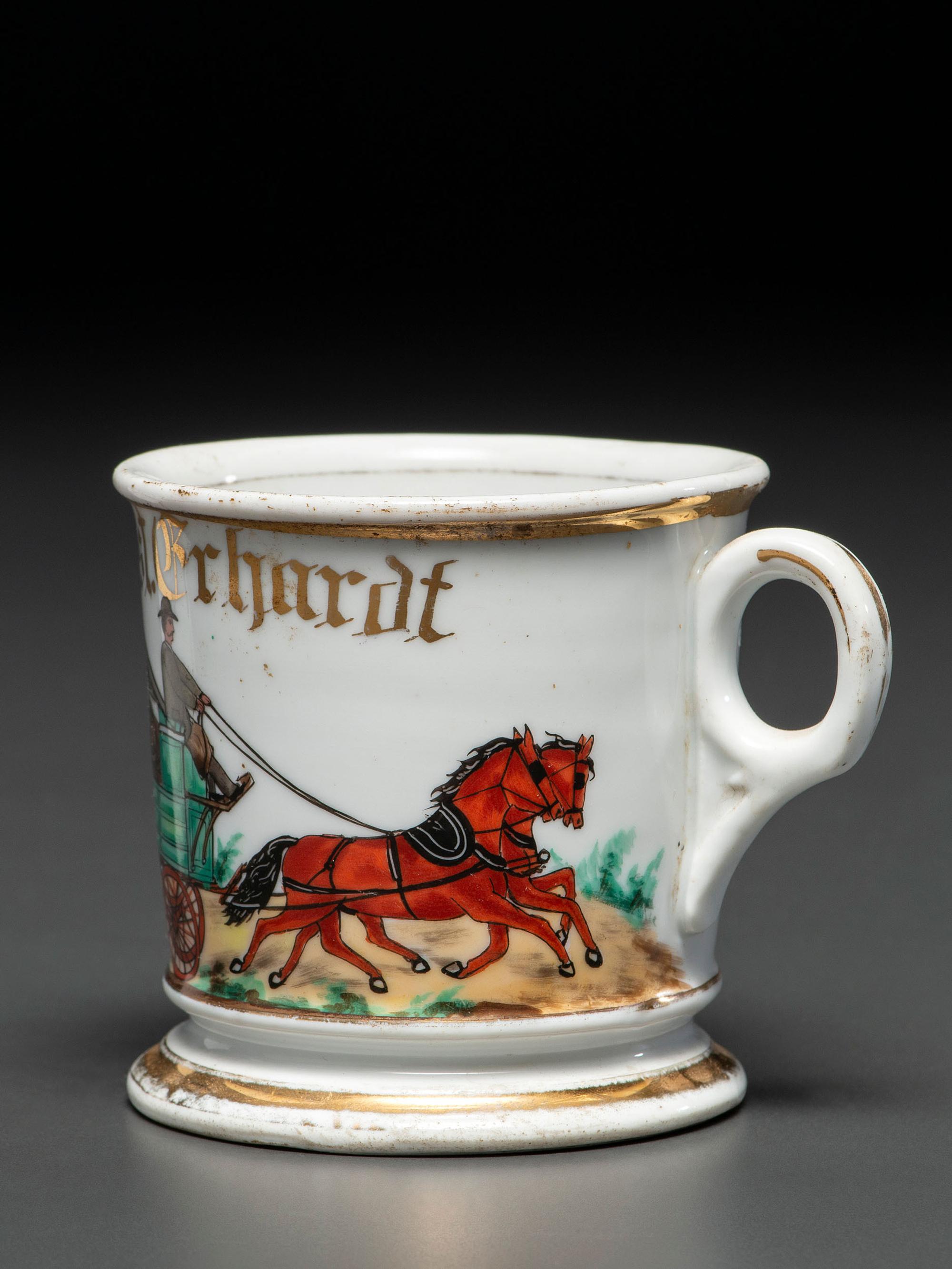 A Brewery Deliveryman's Porcelain Occupational Shaving Mug