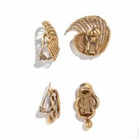 TWO PAIRS OF YELLOW GOLD EARRINGS