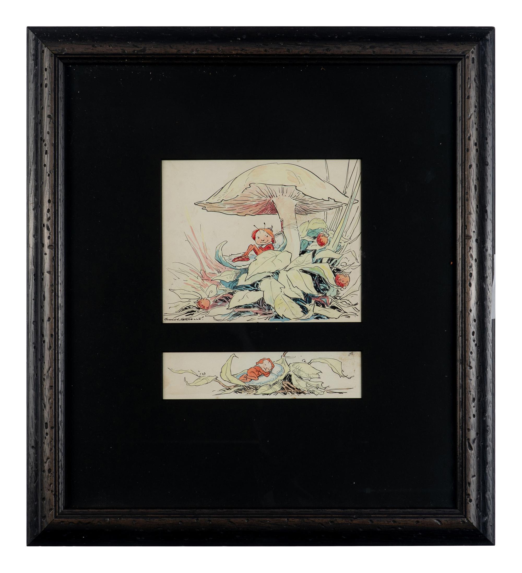 [CHILDREN'S BOOKS]. GRUELLE, Johnny (1880-1938). Original illustration art from Gruelle's "Friendly Fairies". Circa 1919.