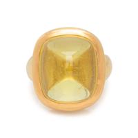 ELIZABETH LOCKE, YELLOW GOLD AND CITRINE RING