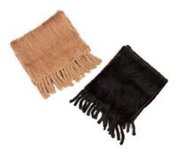 Two Fur Shawls; One Black Mink, One Brown Rabbit, 2000-2010s