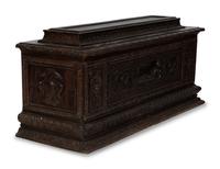 An Italian Renaissance Revival Carved Oak Cassone