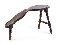 An American Painted Oak Shoe-Shine Stool