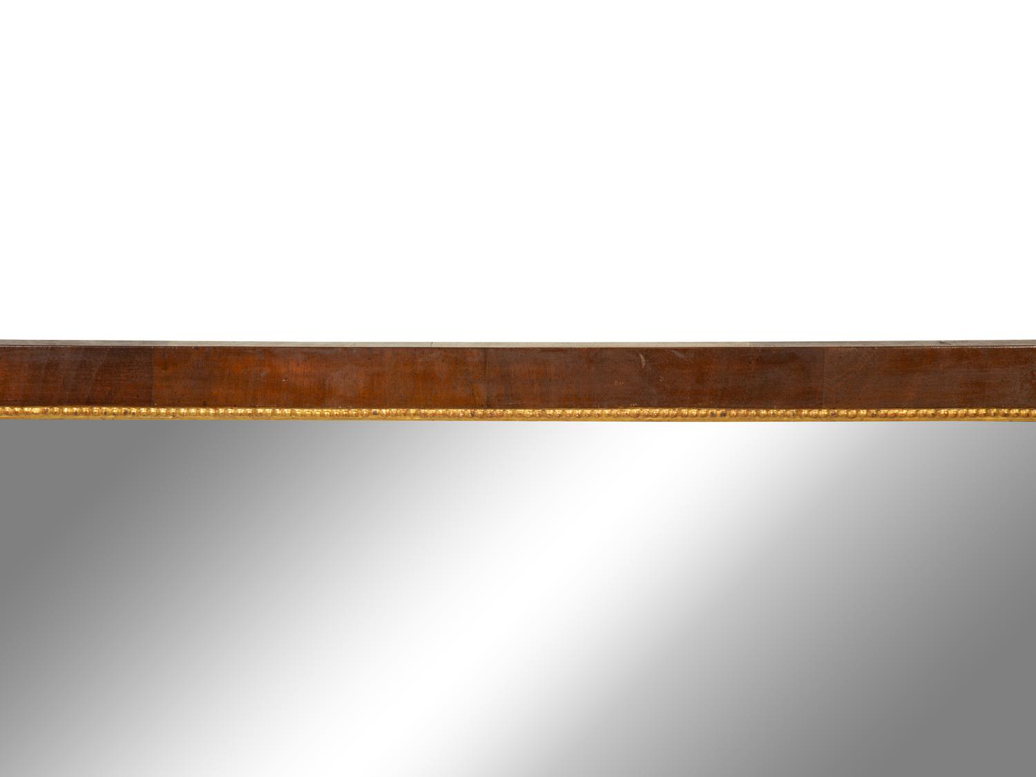An Italian Neoclassical Style Giltwood and Mahogany Mirror