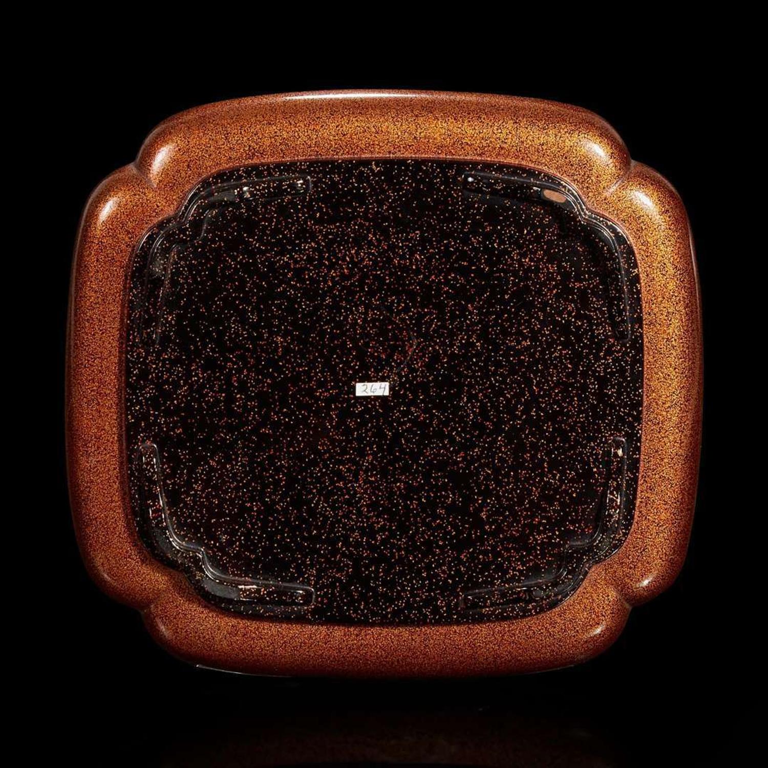 Two Japanese gilt-lacquer zushi shrines and a lacquer dish