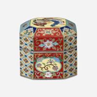 A fine Japanese cloisonné miniature silver box, attributed to Namikawa Yasuyuki Meiji period