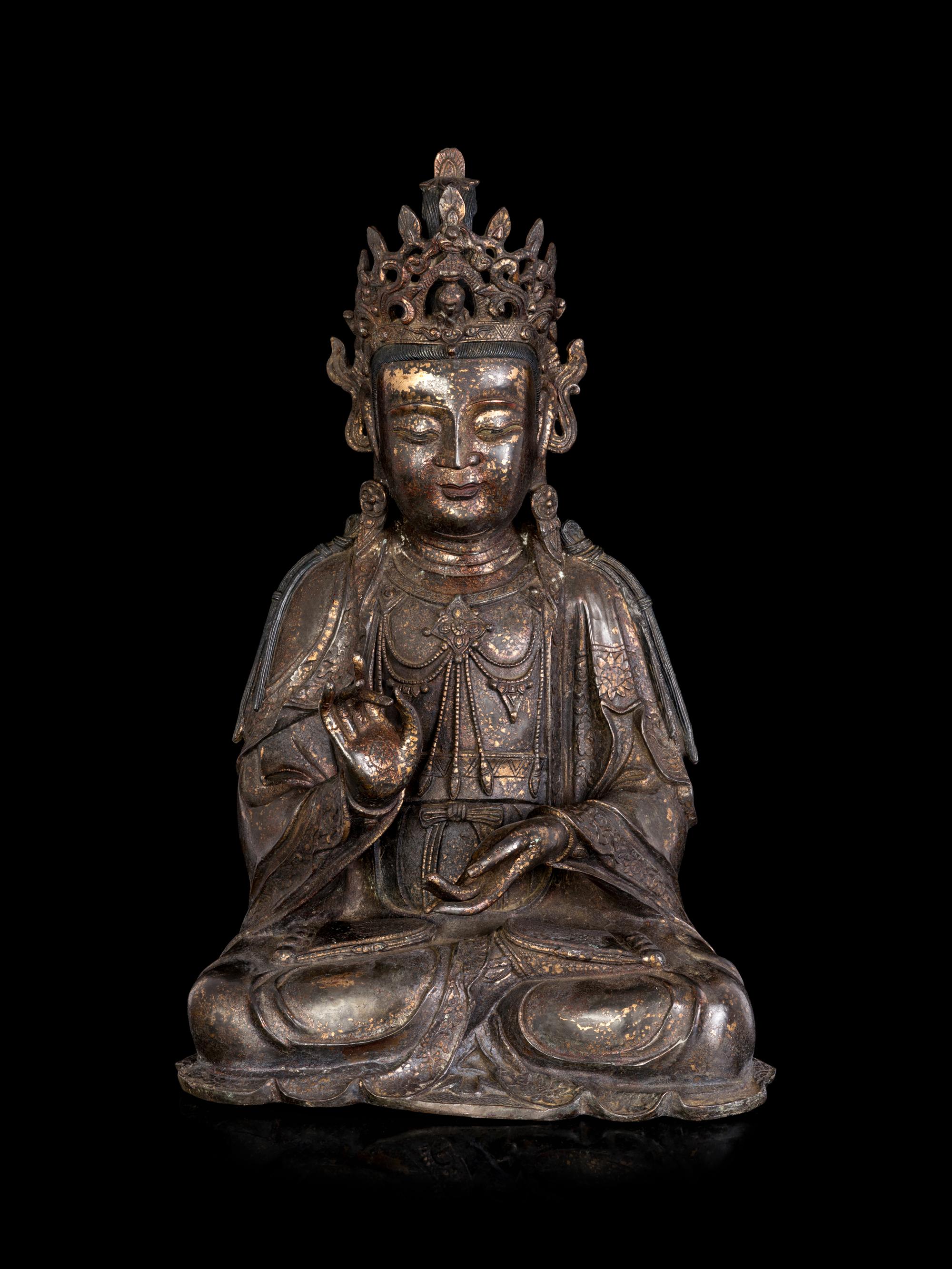A Chinese Bronze Guanyin