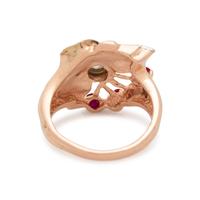 RETRO, ROSE GOLD, DIAMOND AND RUBY RING