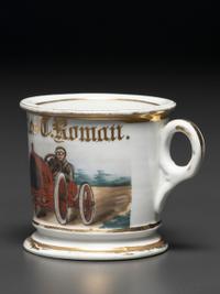 A Race Car Driver's Porcelain Occupational Shaving Mug