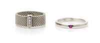 A Collection Sterling Silver Rings, Tiffany & Co., 4.20 dwts.