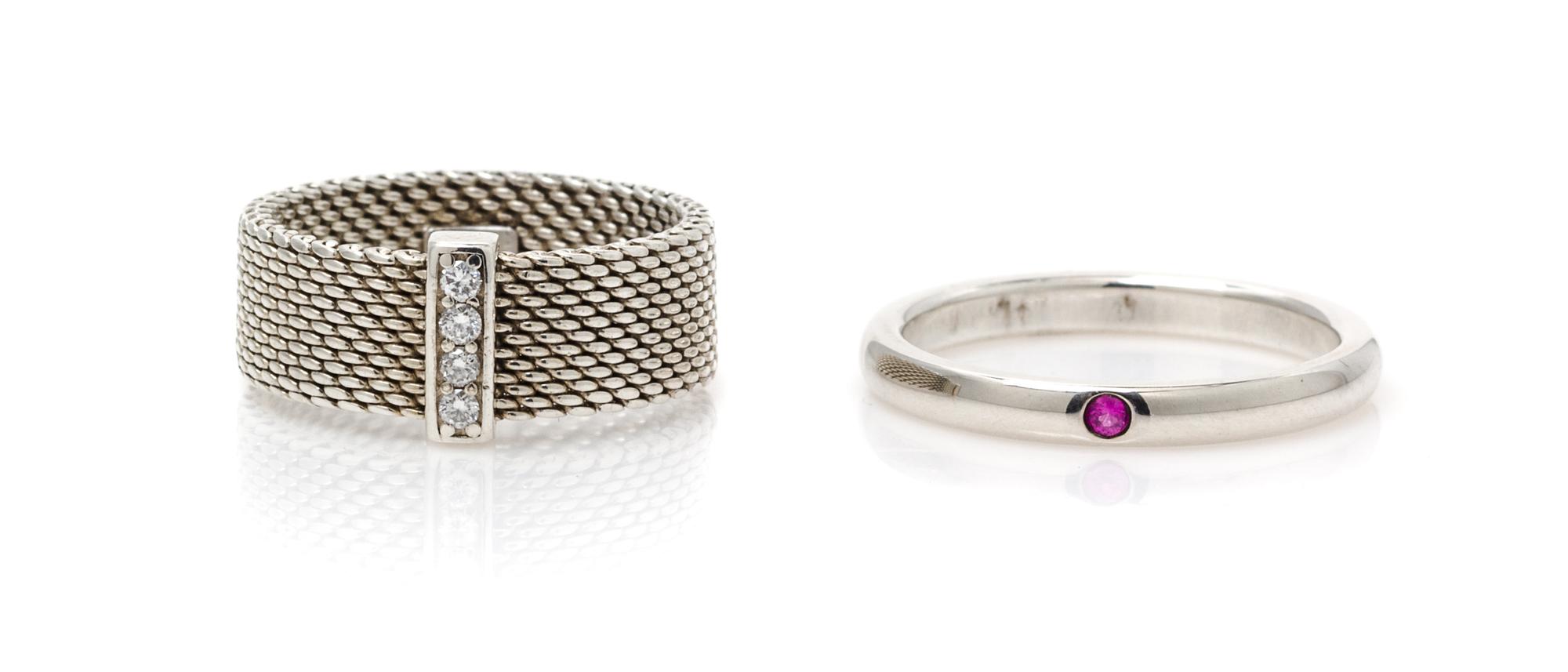 A Collection Sterling Silver Rings, Tiffany & Co., 4.20 dwts.