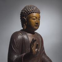 A Large Chinese Lacquered Wood Seated Buddha, Late Ming/Early Qing Dynasty — 明末清初 木髹漆巨型坐佛