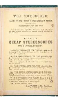 [EARLY PHOTOGRAPHY]. TURNER, A.A., photographer. The Voyage to Europe visiting twelve countries . New York: D. Appleton & Co., ca 1860s. A very rare group of 12 stereoviews housed in Motoscope viewer.