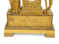 A French Empire Gilt Bronze Mantel Clock