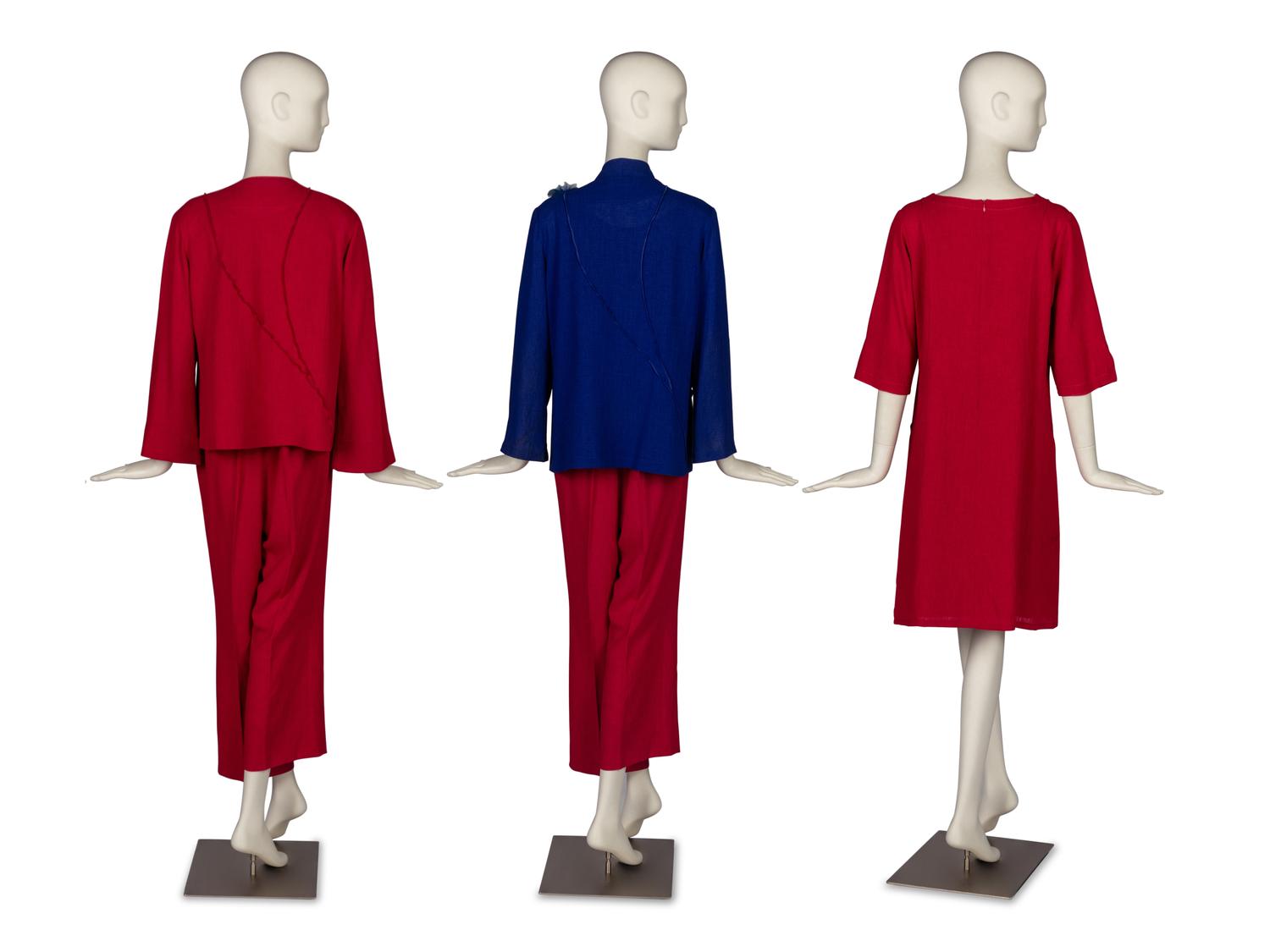 Emmelle Ensemble, Dress, Jacket, and Three Brooches