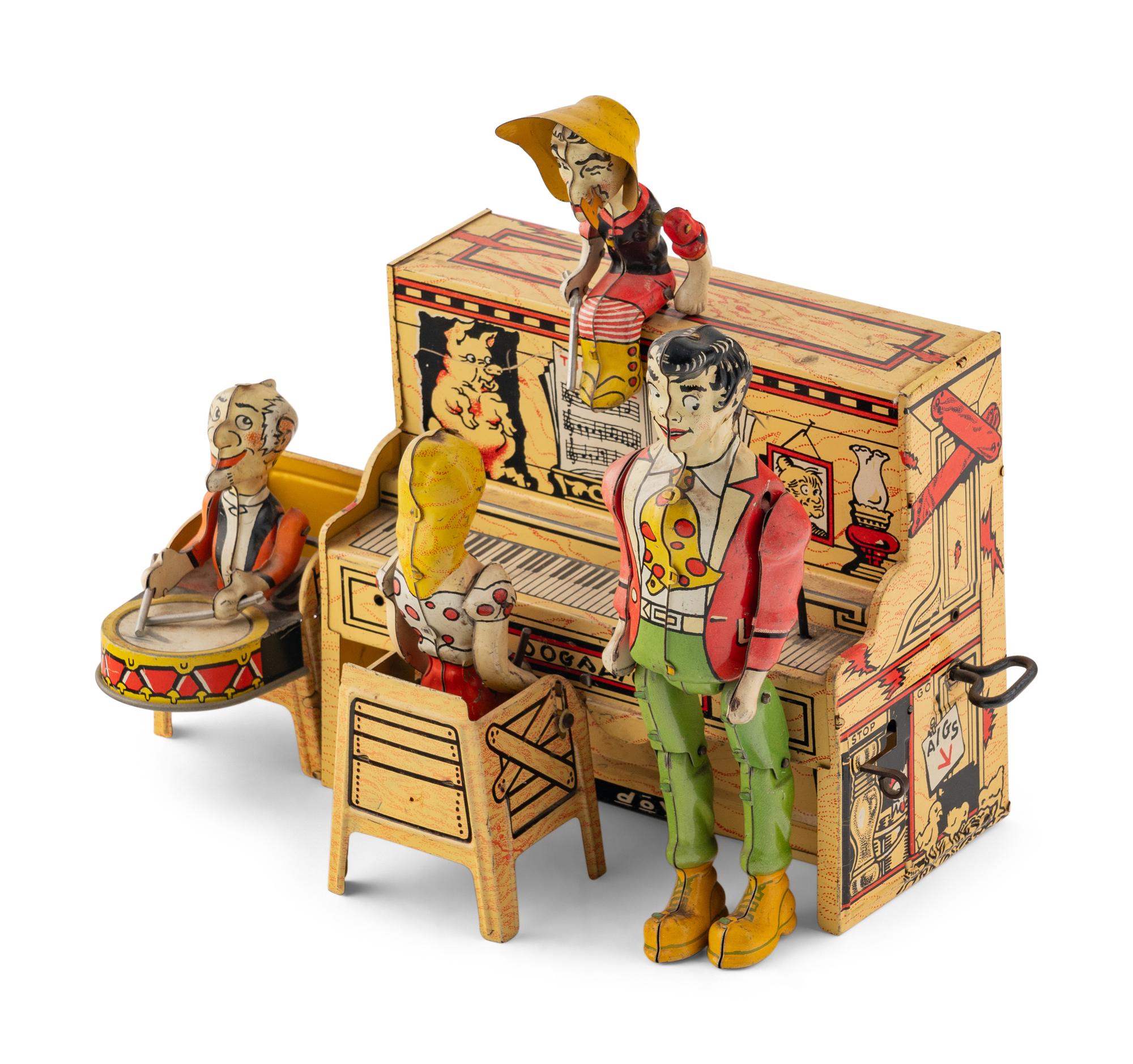 A Tin Lithograph Lil Abner and His Dogpatch Band Toy