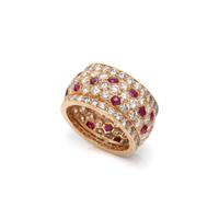 CARTIER, DIAMOND AND RUBY 'NIGERIA' RING