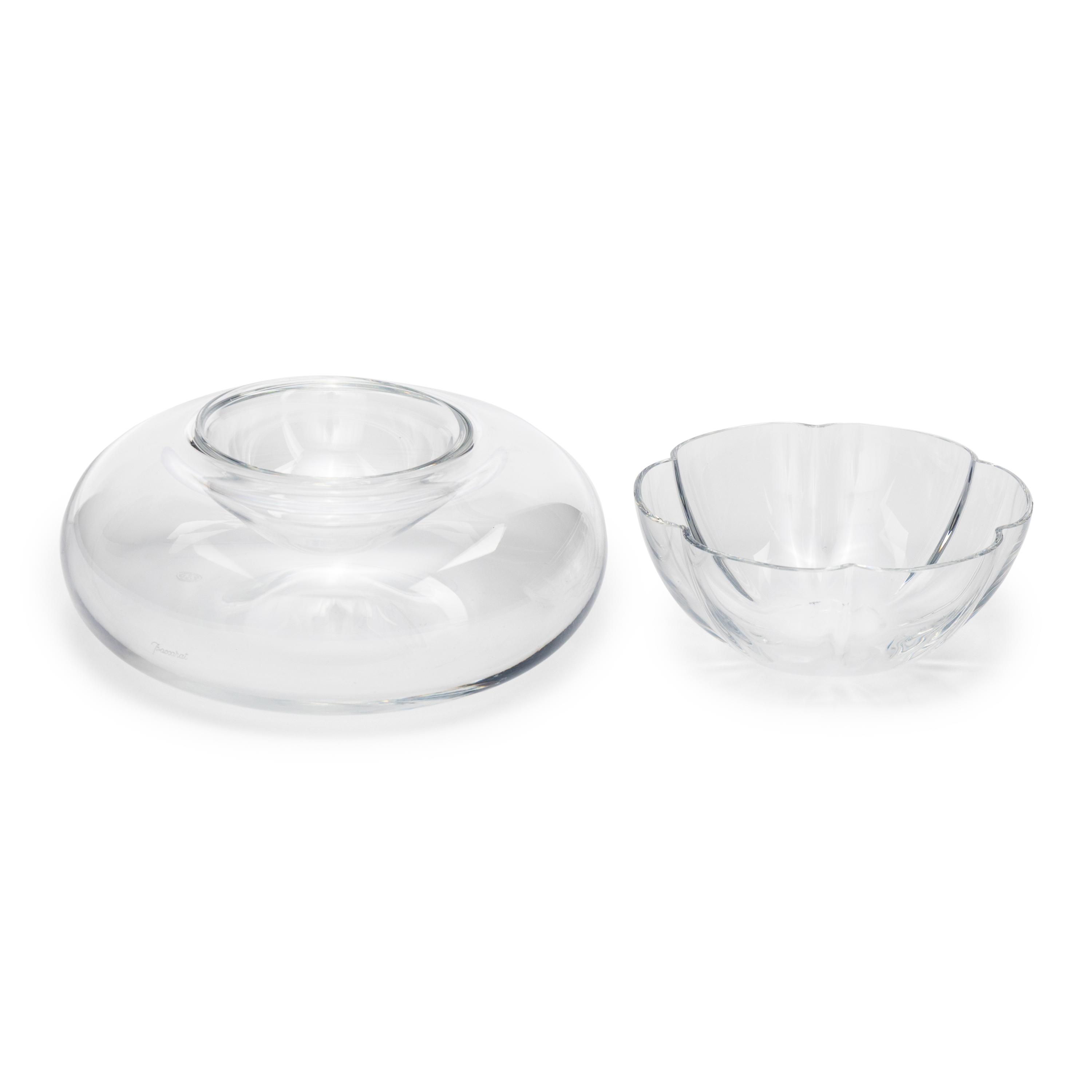 A Baccarat Vesuve Caviar Server and Corail Serving Dish