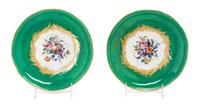 Pair of Sevres Style Porcelain Saucers Diameter 8 1/4 inches. — 18TH CENTURY