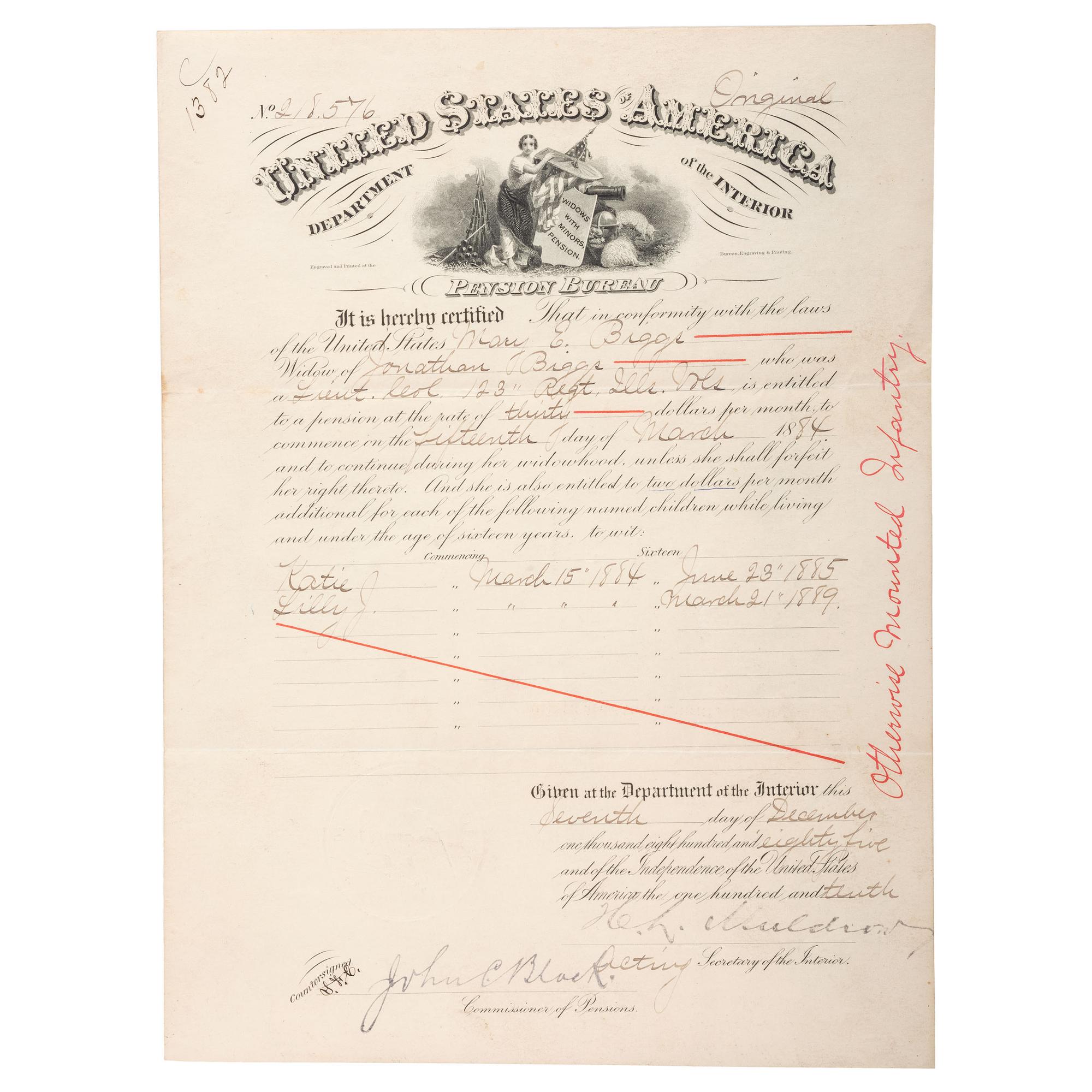 A collection of items identified to Lieutenant Colonel Jonathan Biggs, 123rd Illinois Infantry, “Wilder’s Brigade,” highlighted by bullet-struck frock coat and vest worn during the assault on Selma, Alabama. 2 April 1865.