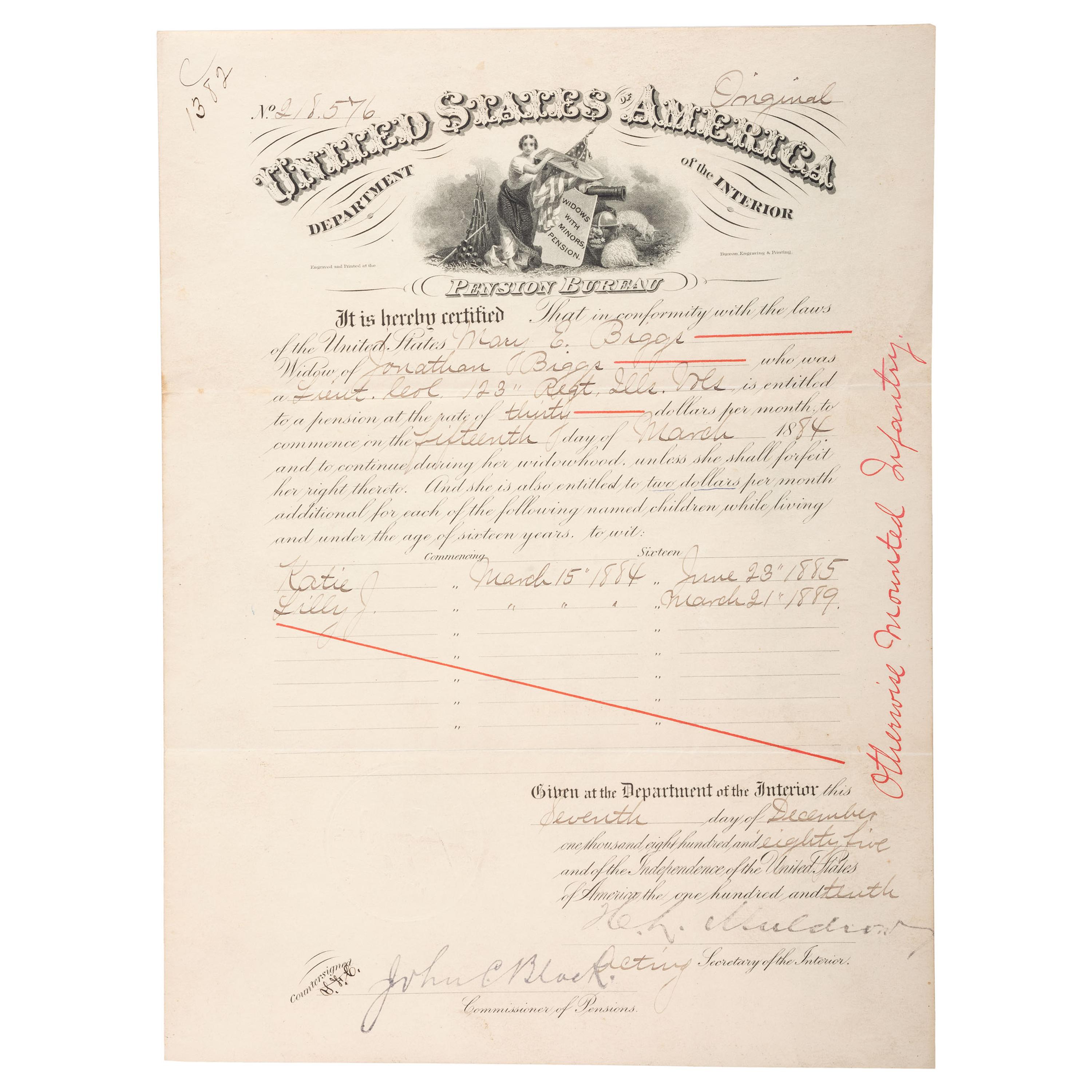 A collection of items identified to Lieutenant Colonel Jonathan Biggs, 123rd Illinois Infantry, “Wilder’s Brigade,” highlighted by bullet-struck frock coat and vest worn during the assault on Selma, Alabama. 2 April 1865.