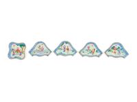 Five Chinese Painted Enamel Sweetmeat Dishes