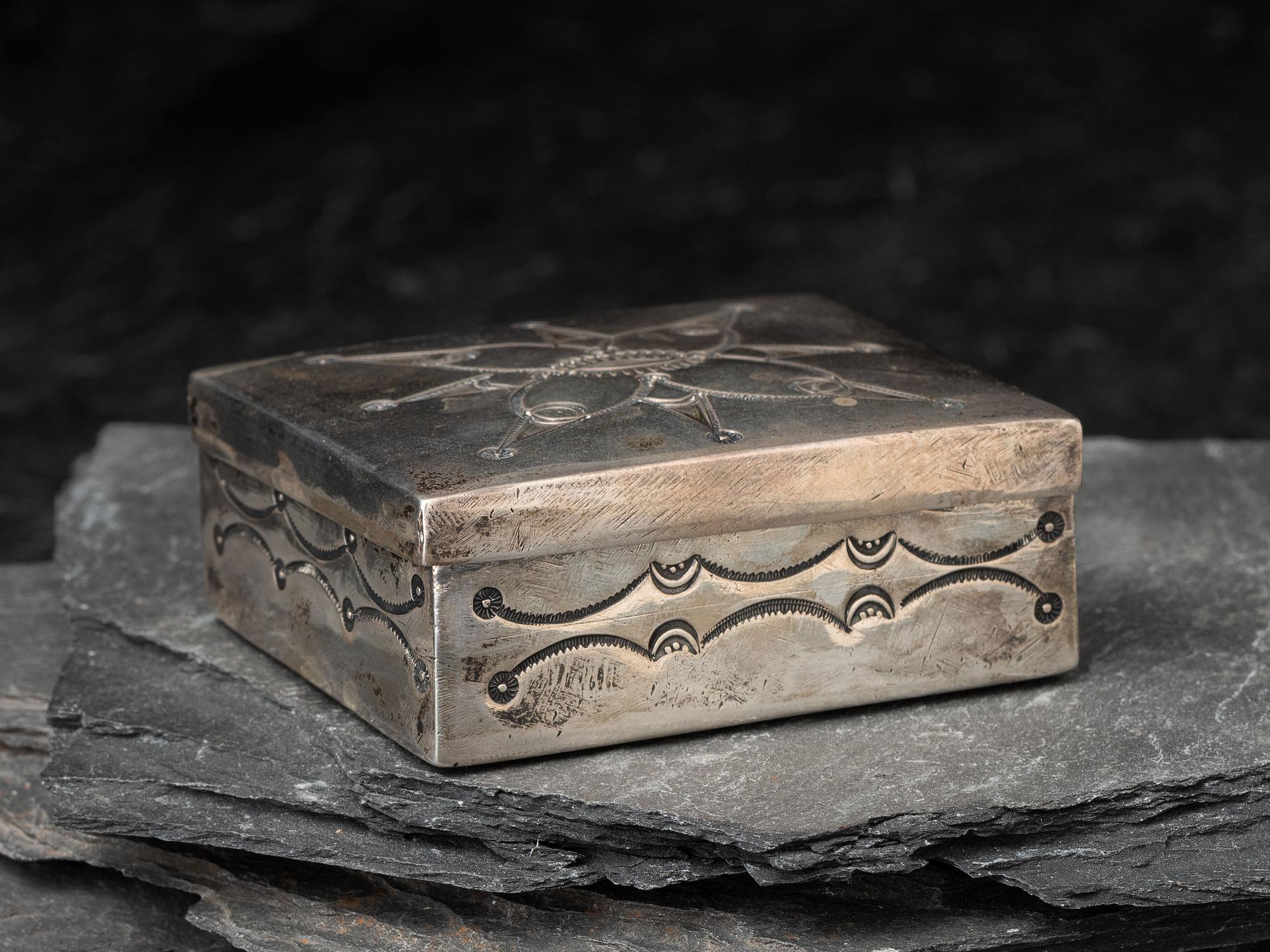 Navajo Silver Jewelry Box