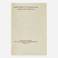 [Private Press] [Doves Press, The] Tennyson, Alfred Lord Seven Poems & Two Translations