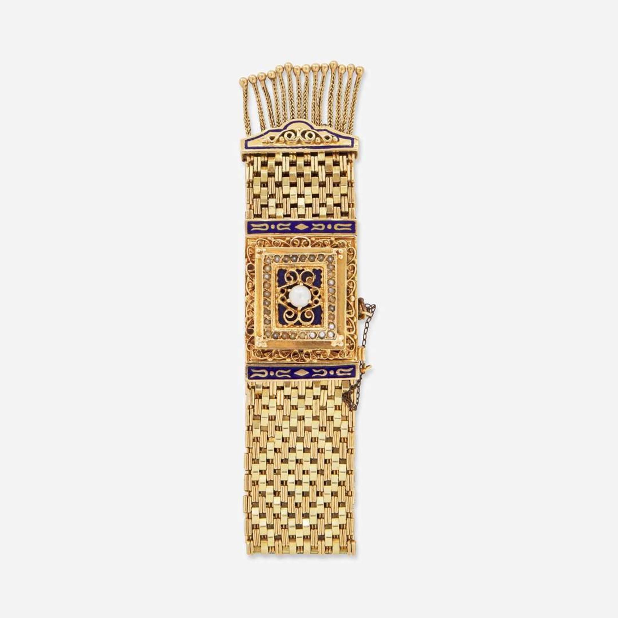 A 14K Yellow Gold Victorian Revival Geneva Watch