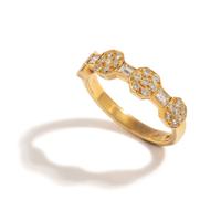 YELLOW GOLD AND DIAMOND BAND