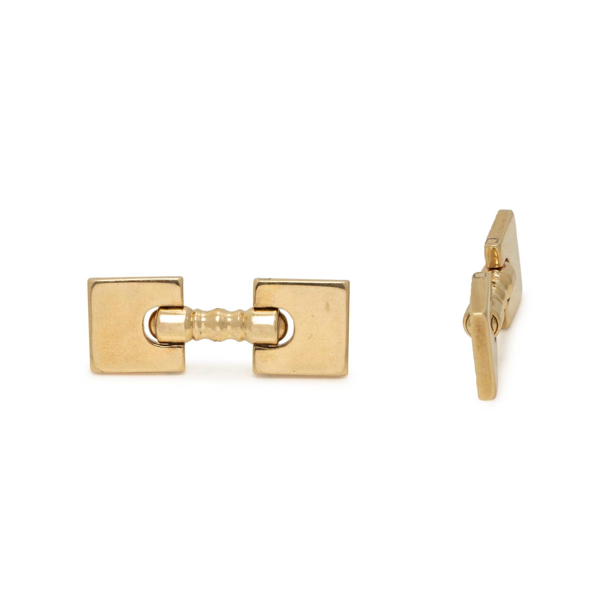 YELLOW GOLD CUFFLINKS
