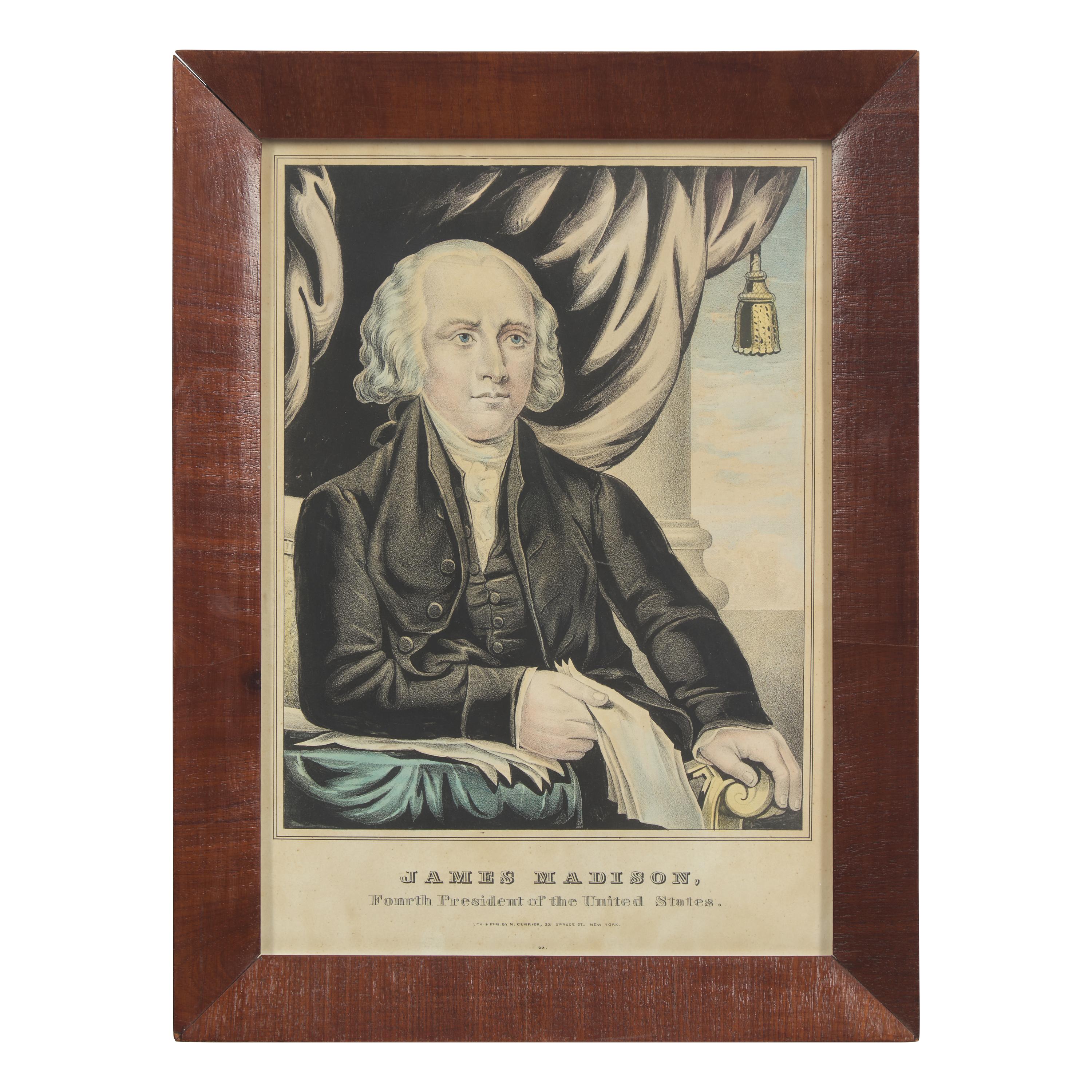 A Rare and Complete Set of Hand-Colored Lithographs of the First Sixteen U.S. Presidents