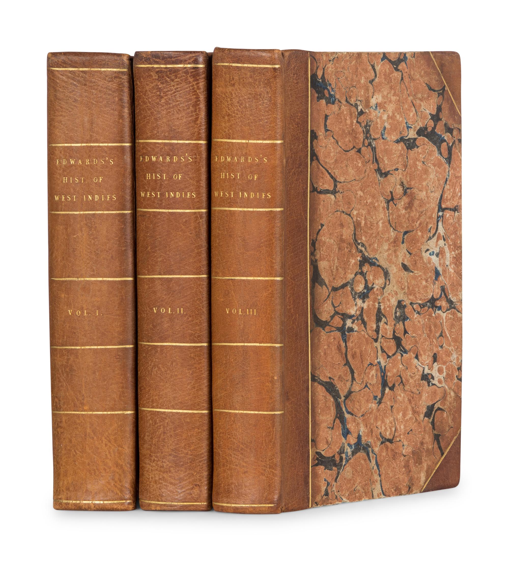 EDWARDS, Bryan (1743-1800). The History, Civil and Commercial, of the British Colonies in the West Indies . London: John Stockdale,1801.
