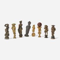A collection of eight figural wax seals or stamps Continental, probably 19th century