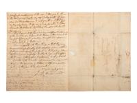 [KENTUCKY - MAMMOTH CAVE]. UNDERWOOD, Joseph Rogers (1791-1876). Autograph letter signed ("J.R. Underwood") to George C. Gwathmey. Tompkinsville, KY, 23 April 1849. 6 pages, 8vo, toned, integral leaf.