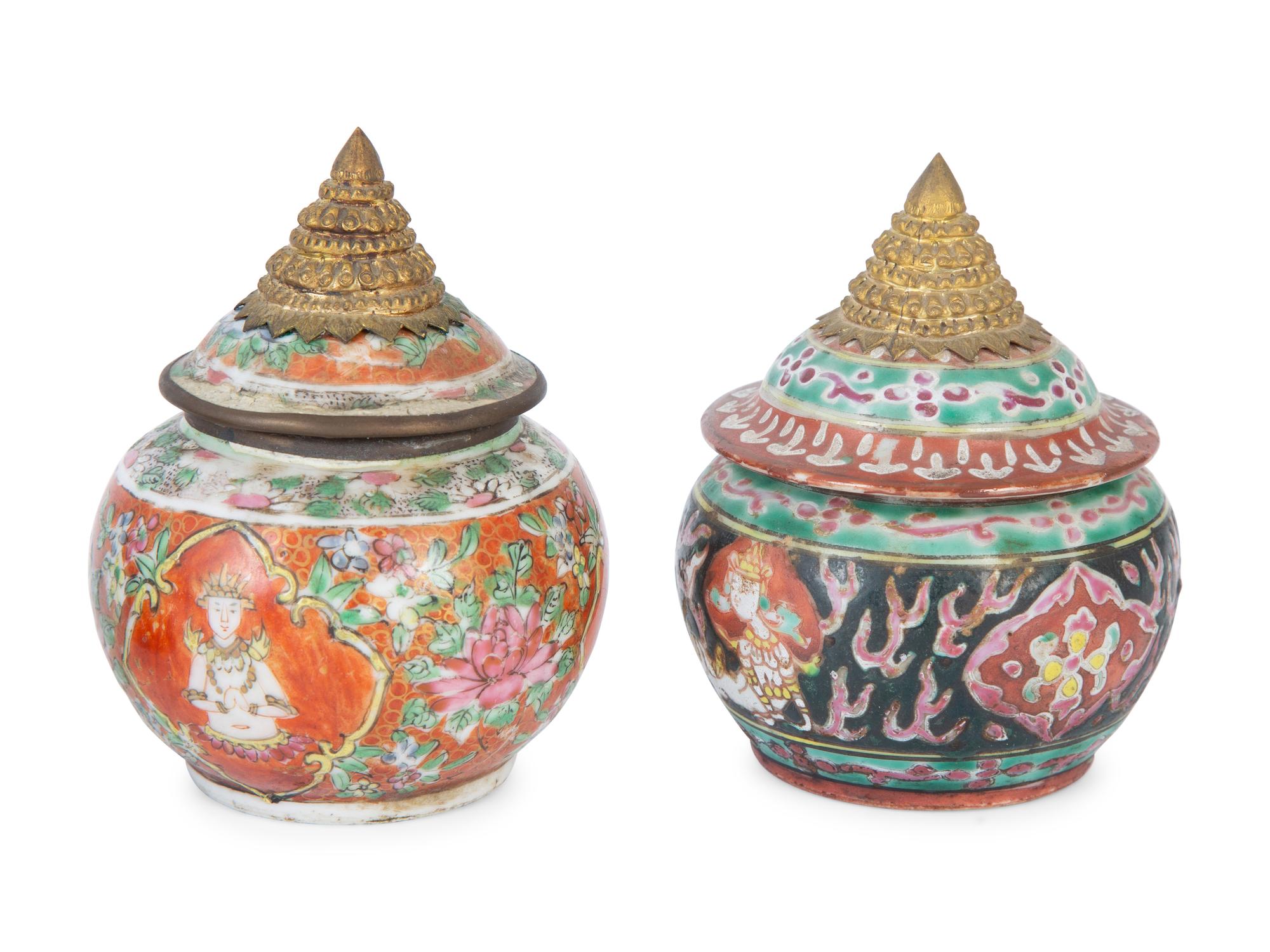 Four Chinese Porcelain Pieces made for the Tibetan Market — 19TH/20TH CENTURY