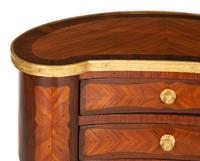 A Louis XV Style Purplewood and Bois Satine Parquetry Gilt Bronze Mounted Reniform Side Table