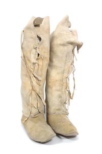 A Pair of Arapaho Boots Height 18 1/4 inches. — CIRCA 1947