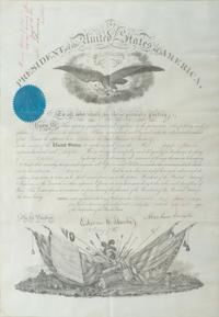 LINCOLN, Abraham (809-1865). Partly-printed appointment signed ("Abraham Lincoln") as President of the United States. Washington, D.C., 26 March 1862.