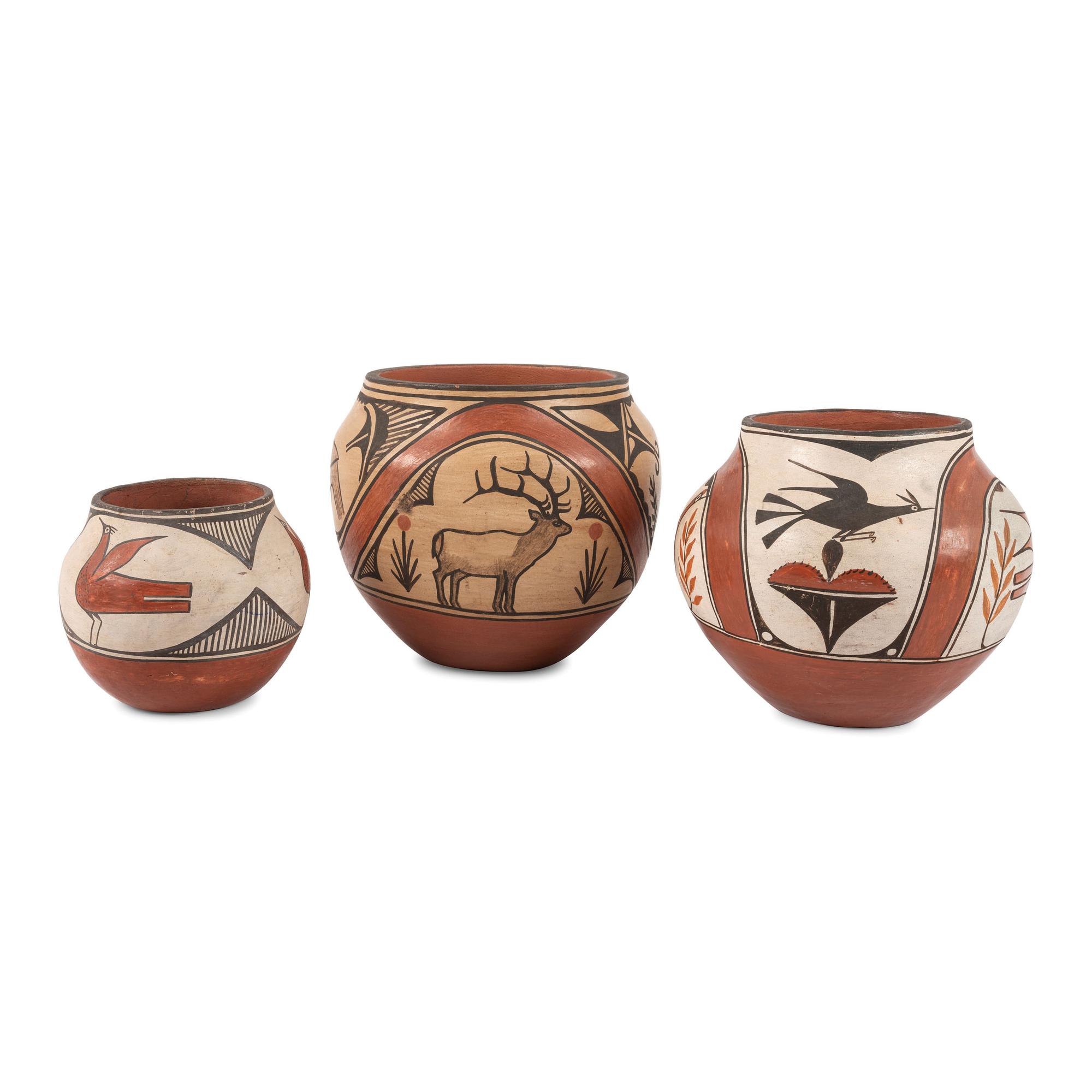 Zia Polychrome Pottery Bowls