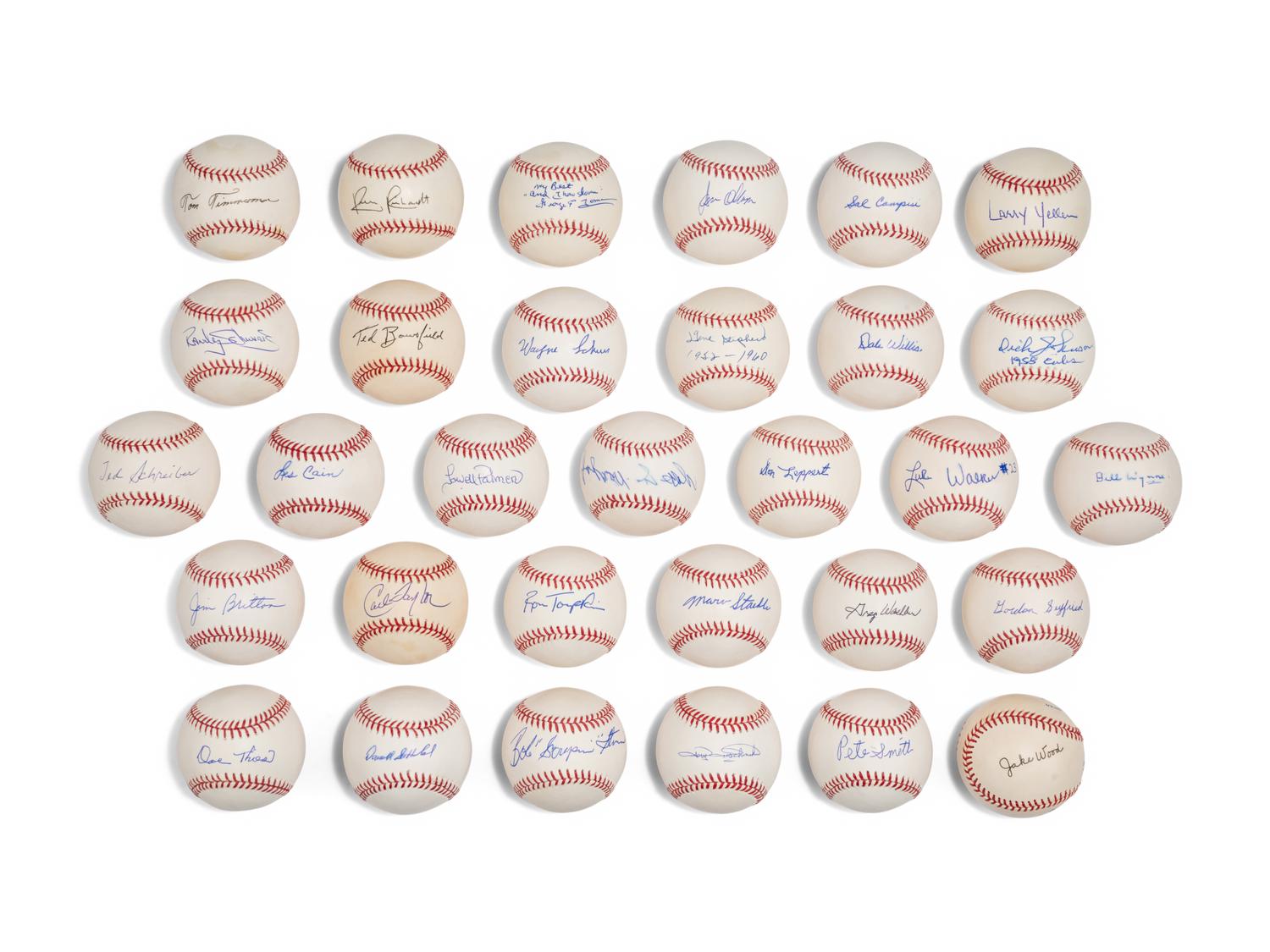 Bases Loaded Signed Autograph Baseball Group No. 83