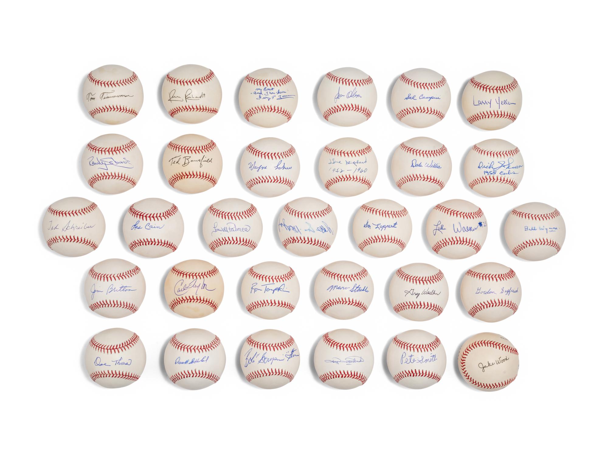 Bases Loaded Signed Autograph Baseball Group No. 83