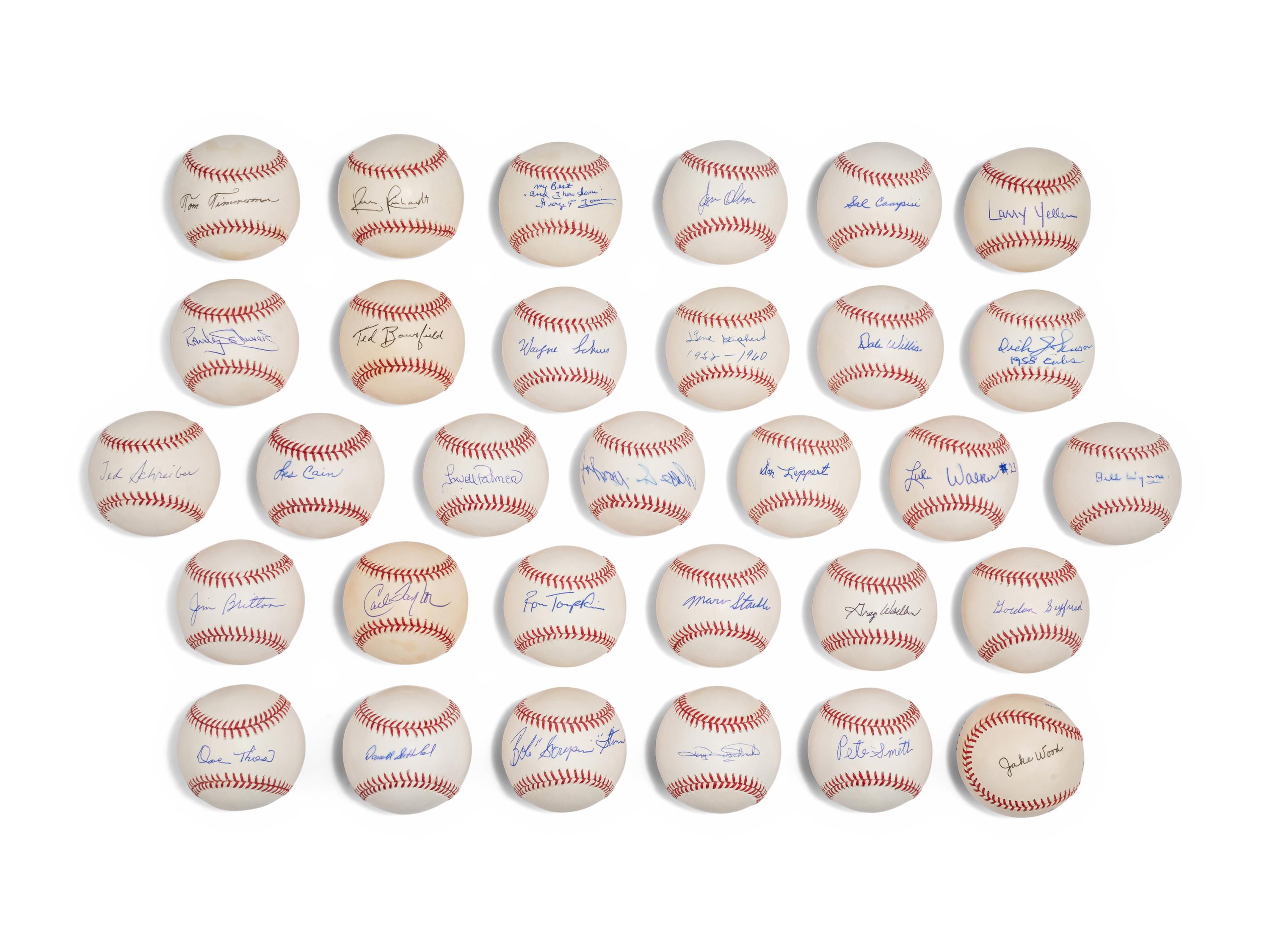 Bases Loaded Signed Autograph Baseball Group No. 83